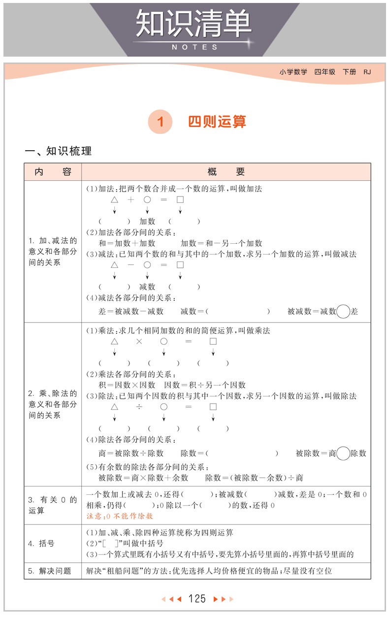 2020春新版53天天练四年级下册版语文数学人教版RJ小学教材同步正版五三天天练语数4年级同步训练习册教辅资料书5+3试卷测试卷