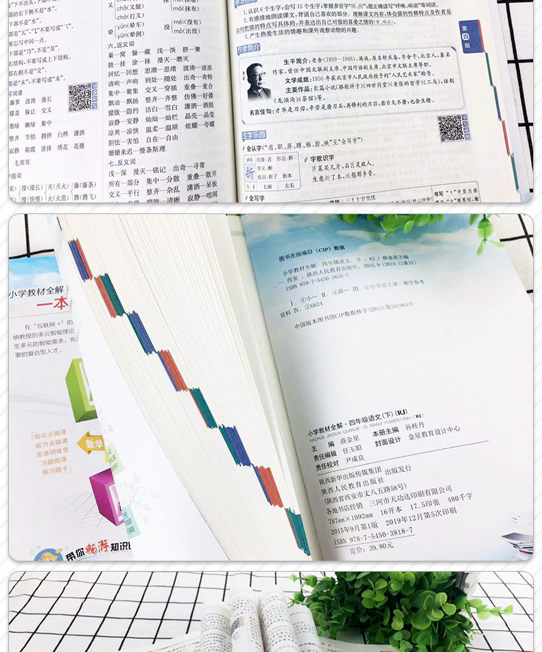 2020春新版薛金星小学教材全解四年级下册语文教材全解人教版4年级下部编版全解小学生课本同步讲解练习解读析辅导书资料七彩课堂