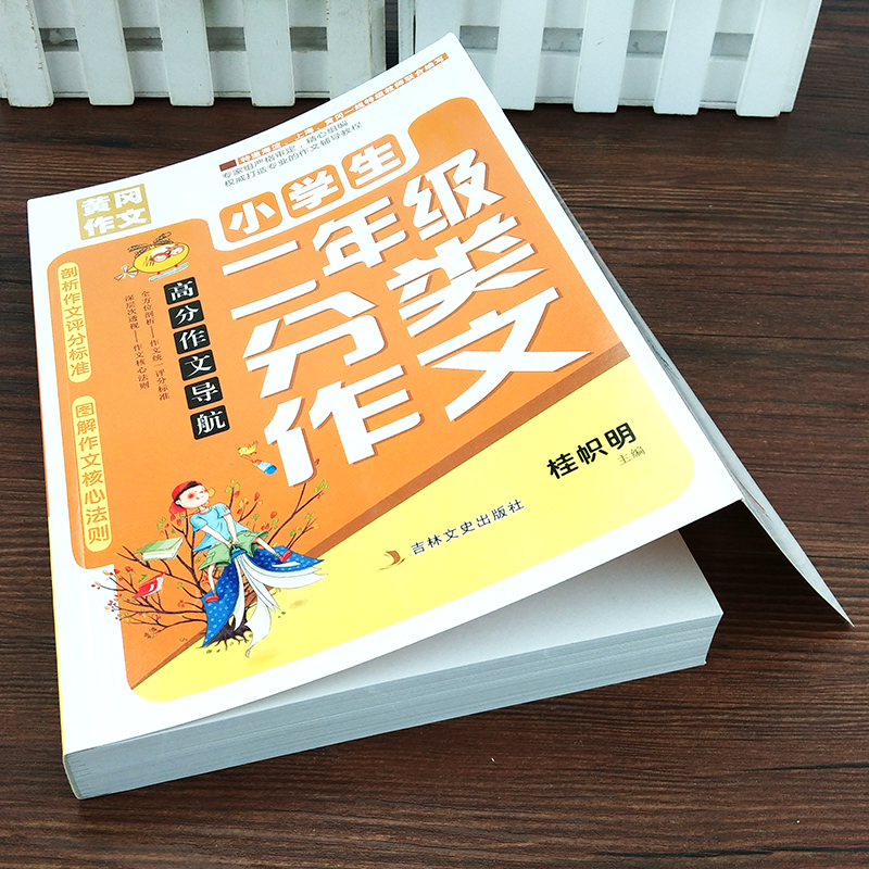 加厚版黄冈作文2020人教版二年级同步分类作文书大全注音版小学生2年级作文辅导书籍好词好句好段素材积累书全国通用带拼音插图