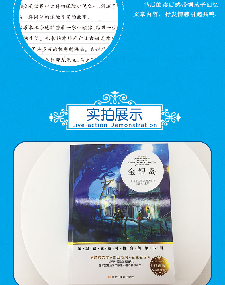 金银岛 正版书免邮名家名译小学生课外阅读书籍三四五六年级必读经典书目原著青少年版3-4-5-6年级世界名著儿童文学9-11-12-15岁TZ