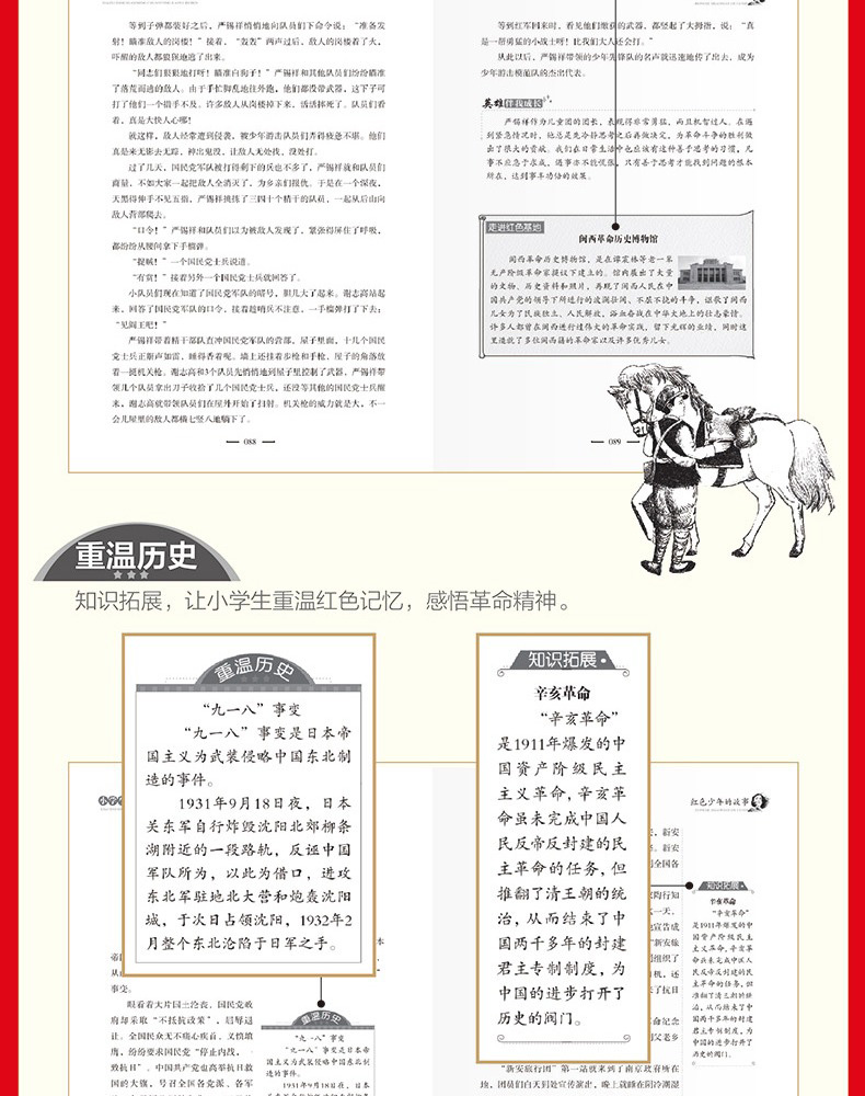 10全套小学生红色经典书籍革命传统教育读本小学三四五六年级课外书必读小英雄雨来少年英雄王二小铁道游击队雷锋的故事日记小队员