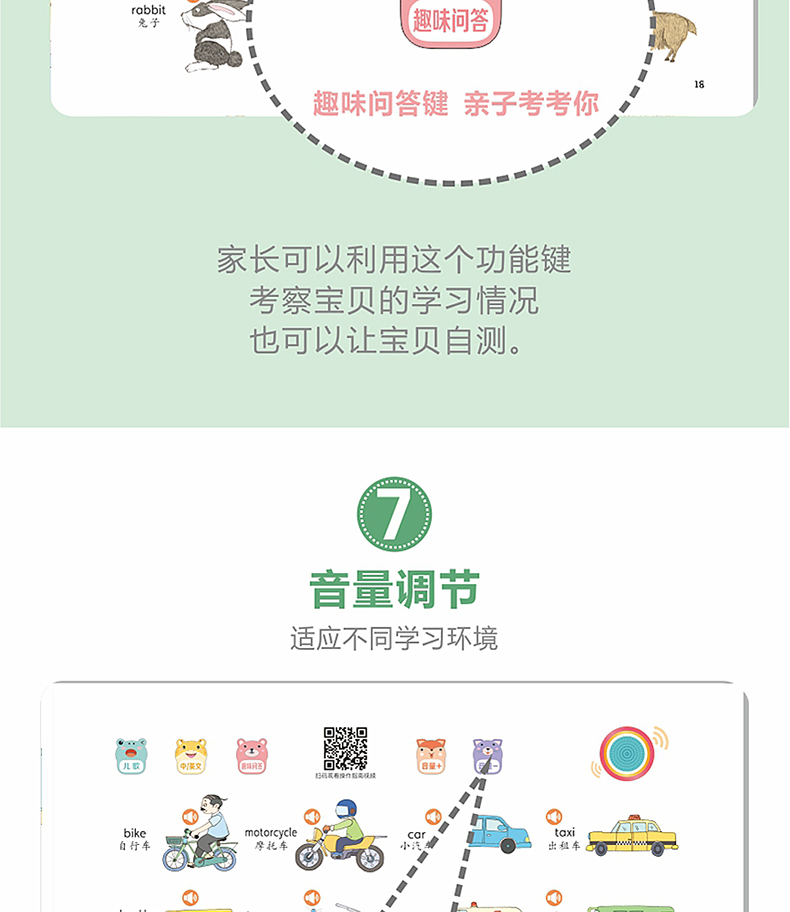 儿童英语启蒙有声绘本 幼儿英语启蒙教材入门学习书籍 手指点读英文发声单词大书 幼儿园少儿自然拼读小学二三年级四年级情景对话