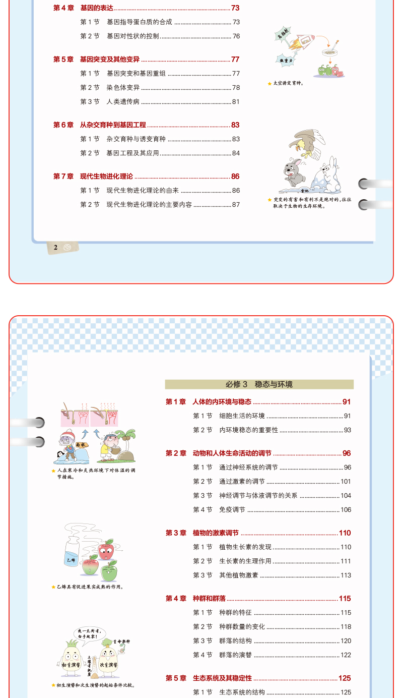 【高中生物 全国版】2021新版学霸笔记高中生物 PASS绿卡图书漫画图解 高一1高二2高三3适用 高考生物状元提分笔记 高中复习资料书