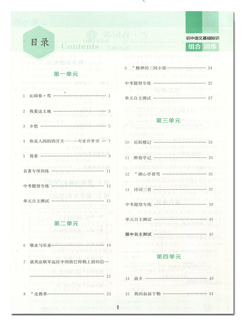 2020弘文初中语文基础知识组合训练 九年级上册人教版夹答案解析赢在作文背记卡初三教材同步练习课内外专项阅读训练辅导书