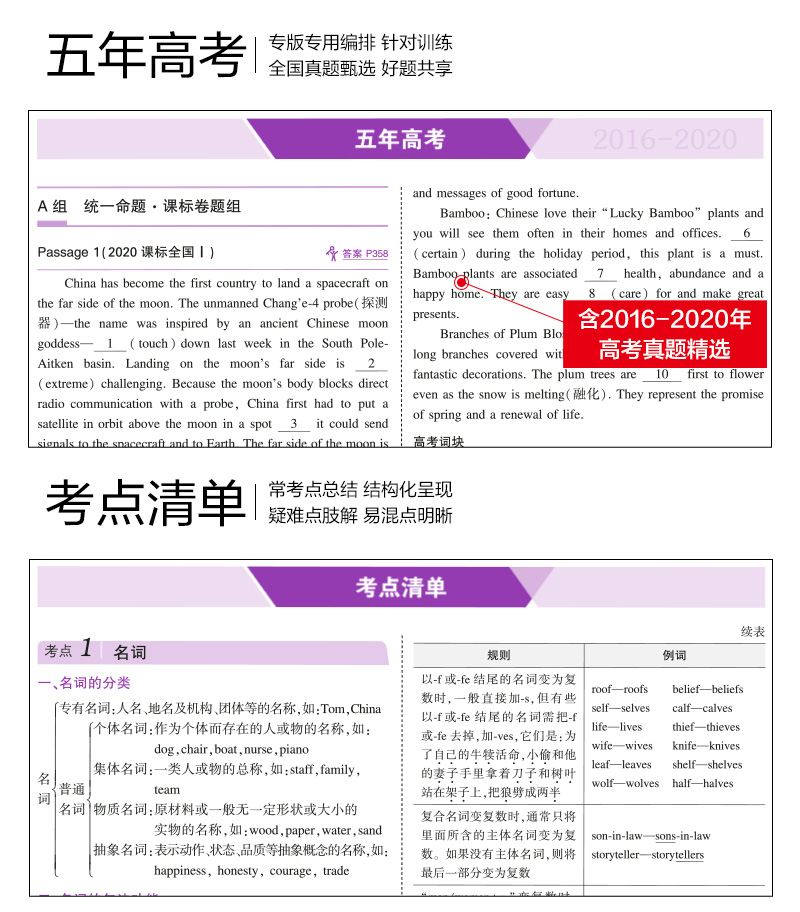 【2021课标版B版英语】 新5年高考3年模拟五年高考三年模拟英语2021b版 五三53高考英语真题卷曲一线五三高三一轮复习教辅导资料书