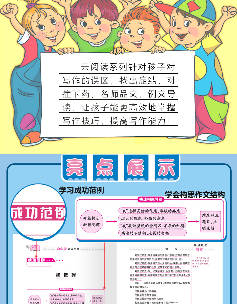 2020正版加厚全套5册 小学生作文书3-6年级小学优秀作文分类作文满分作文获奖作文大全 精选最新人教版分类辅导书籍三四五六年级HC
