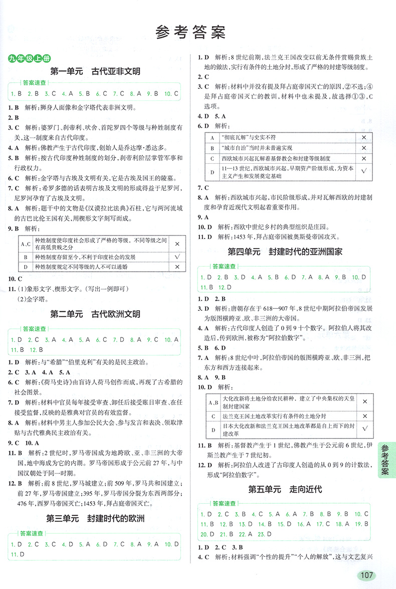 2020学霸同步记初中九年级历史上册下册教材辅导资料书同步全解全析pass绿卡图书学霸笔记初三9九年级历史教辅知识速记手册