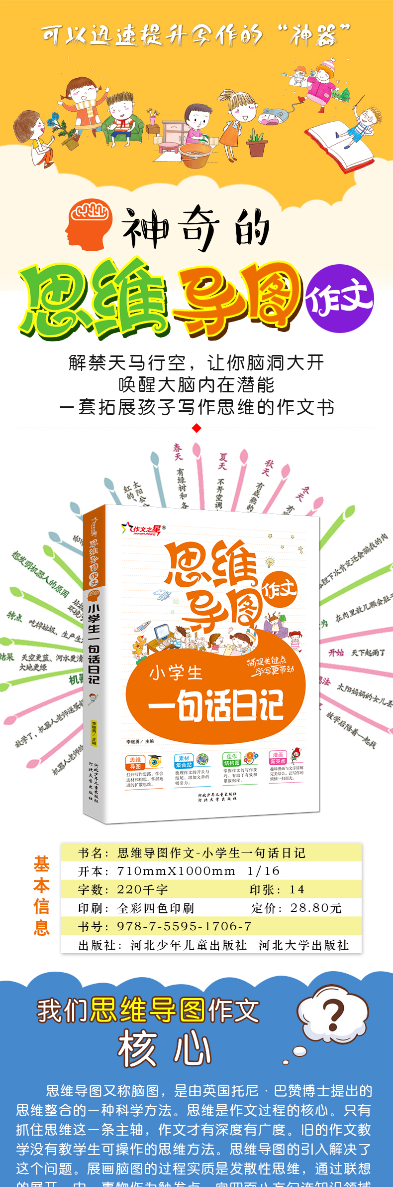 思维导图作文彩图注音版小学生一二三年级作文起步书小学生优秀作文小学生一句话日记1-3年级小学作文写作技巧小学生