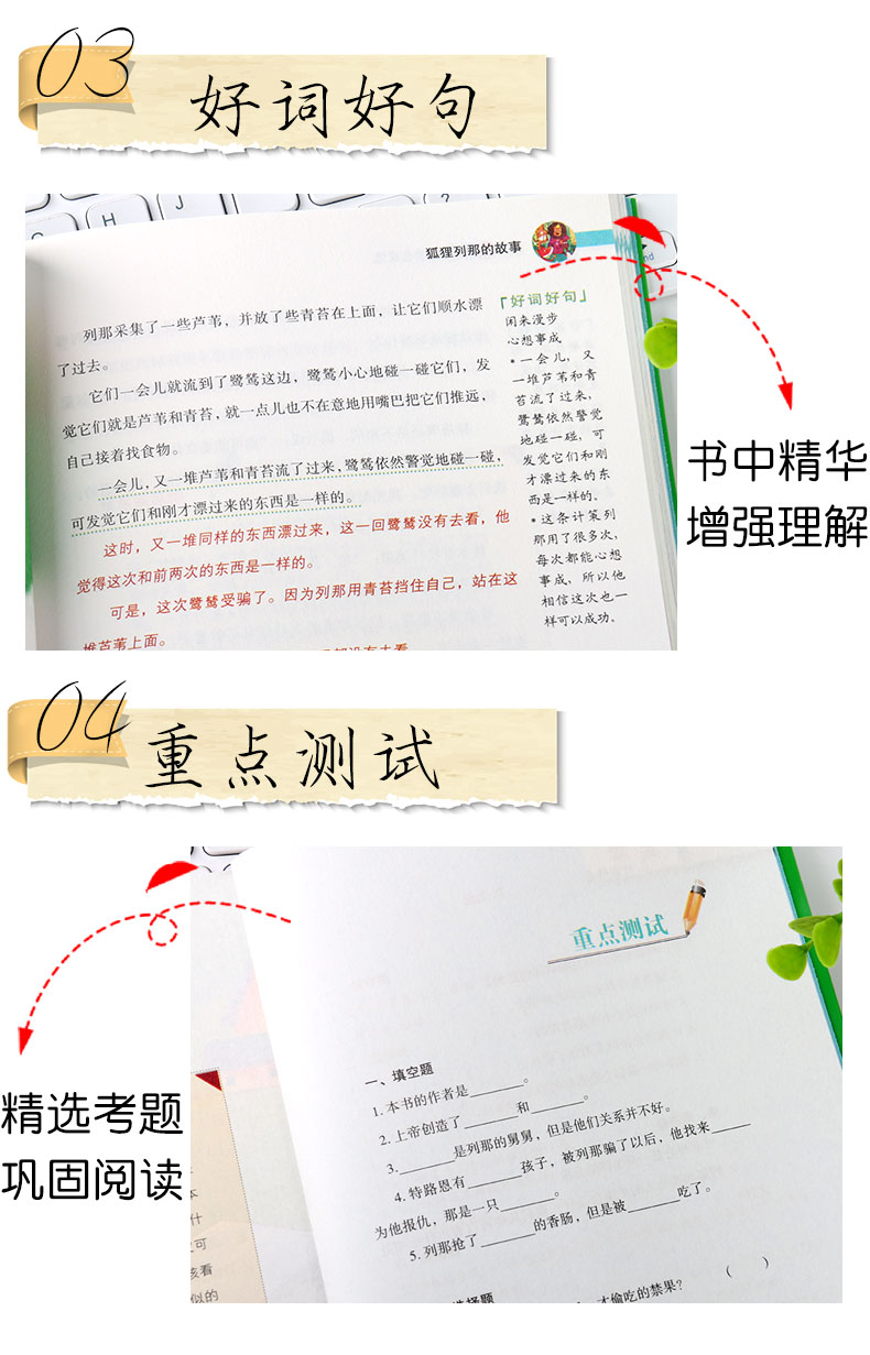 4本36.8元】 狐狸那列的故事 小学生课外阅读书籍儿童读物文学童书 中外名著语文课文必读名家名著阅读 注释批注点评无障碍阅读