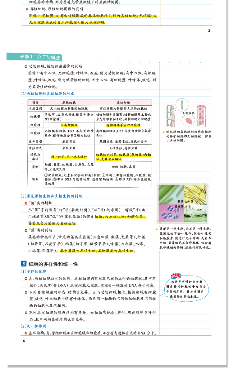 2020课标新版学霸笔记高中生物必修选修通用版高一高二高三教材全解基础知识手册大全理科理综高考一二轮总复习教辅书资料PASS绿卡
