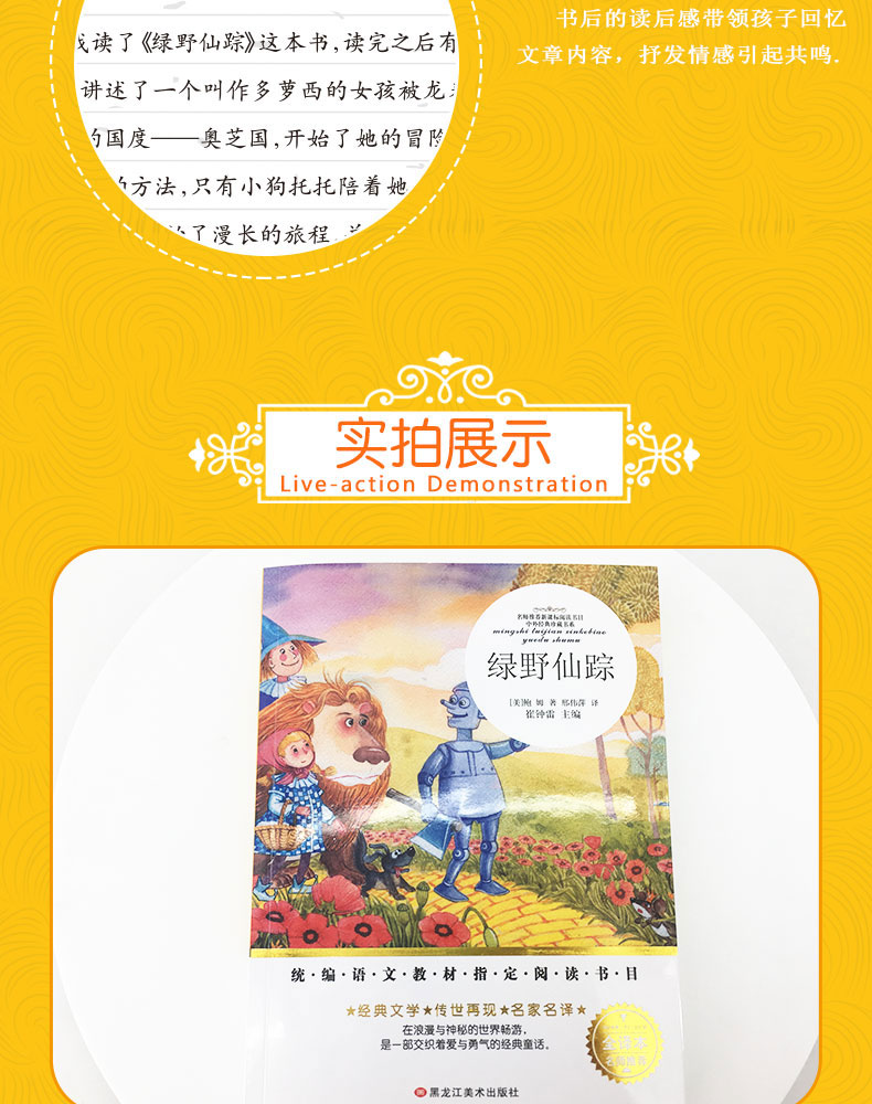 绿野仙踪 正版书免邮小学生课外阅读书籍三四五六年级必读老师推荐3-4-5-6年级教材指定阅读书目青少年儿童故事书9-12岁TZ