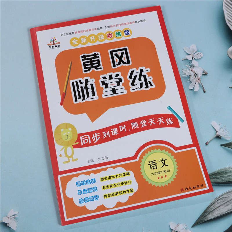 2020新版 黄冈随堂练六年级下册语文一课一练天天练人教版送测试卷 小学六年级下册语文书同步训练 6年级教材语文课堂练习册人教版