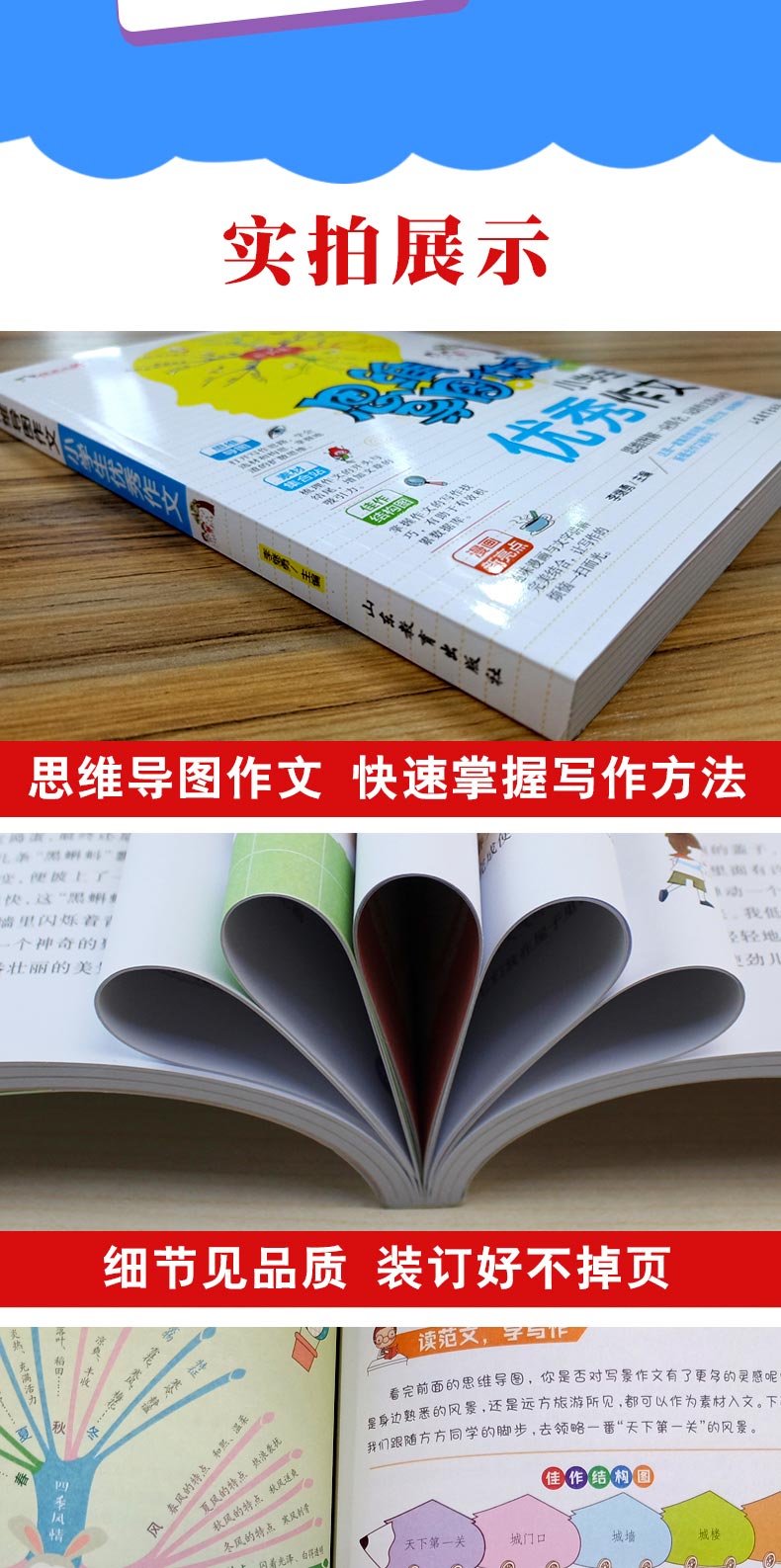 思维导图作文全套四册小学满分作文分类作文优秀作文获奖作文正版三四五六年级作文辅导书提升写作能力教材同步作文写作阅读书