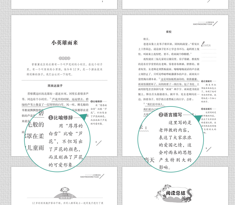 老师推荐】小英雄雨来 正版六年级彩图插画版红色经典小学三四五六年级课外读物 班主任推荐7-9-12-15岁小学生无障碍课外阅读书籍