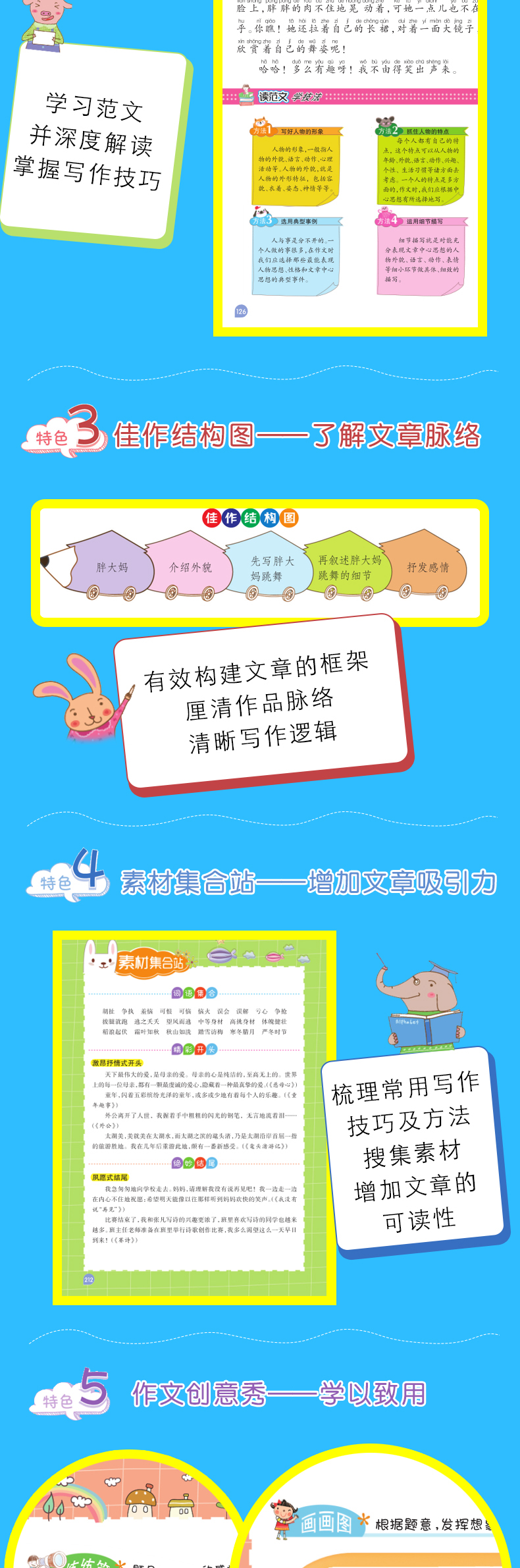 思维导图作文彩图注音版小学生一二三年级作文起步书小学生优秀作文小学生一句话日记1-3年级小学作文写作技巧小学生