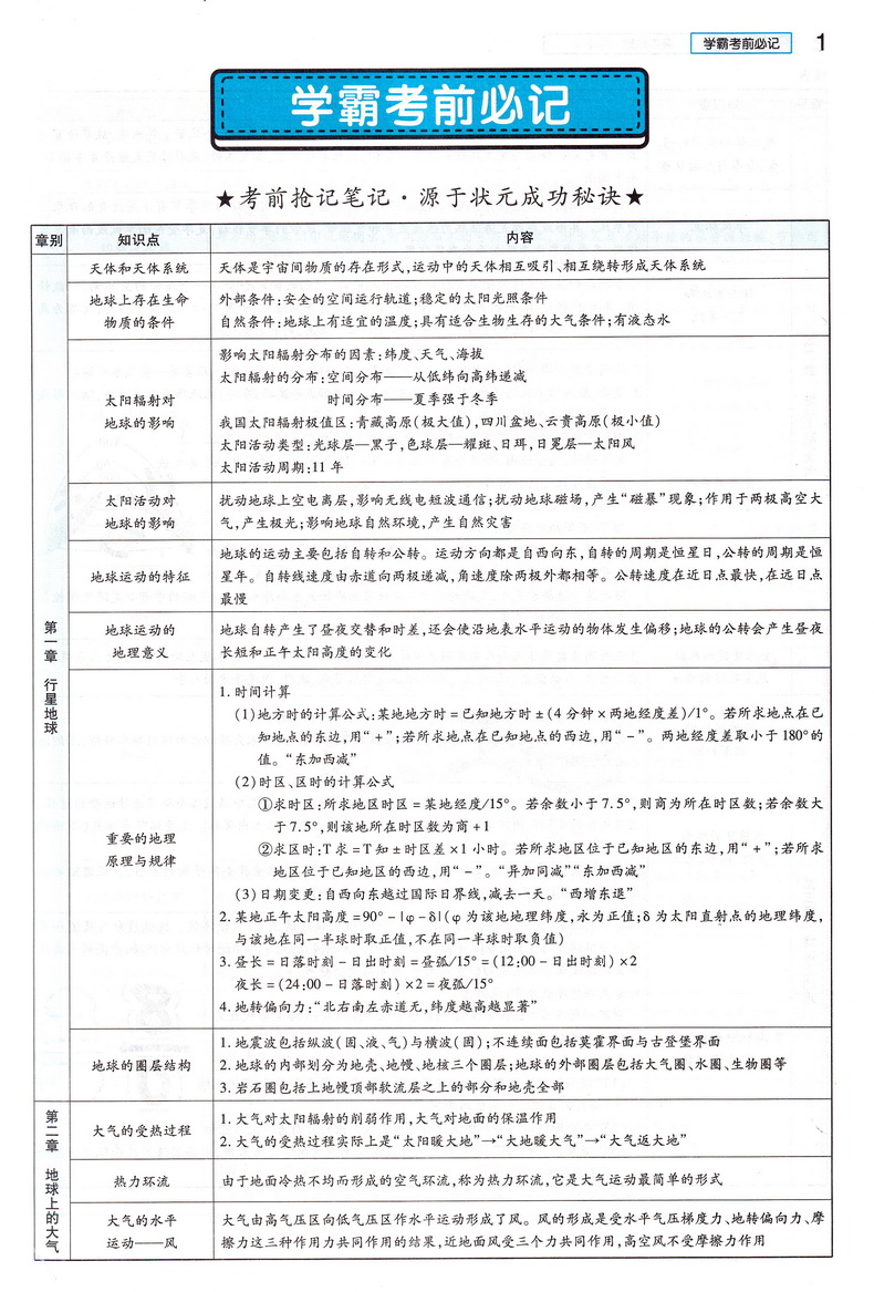 2021新版王后雄学案教材完全解读高中地理必修一人教版RJDL 高一必修1同步全解辅导书预习复习初升高衔接资料书练习册