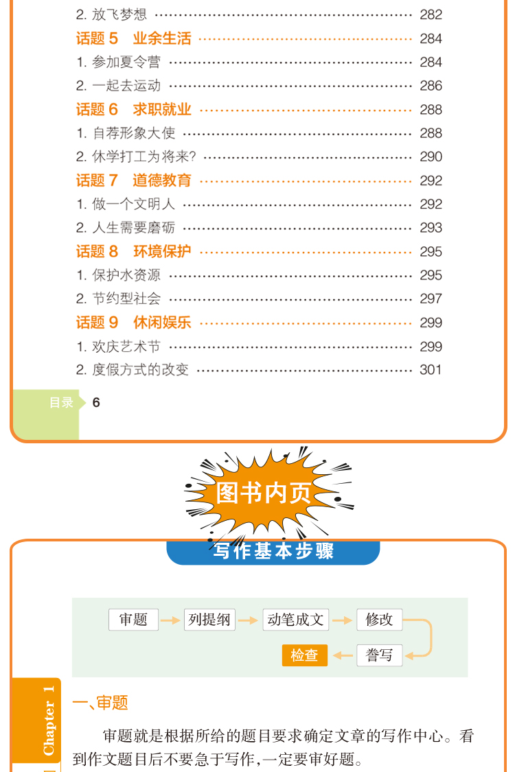 pass绿卡图书2020版图解速记高中英语万能作文模板(通用版)高考满分作文模板漫画图解作文高中生考试考前口袋书掌中宝