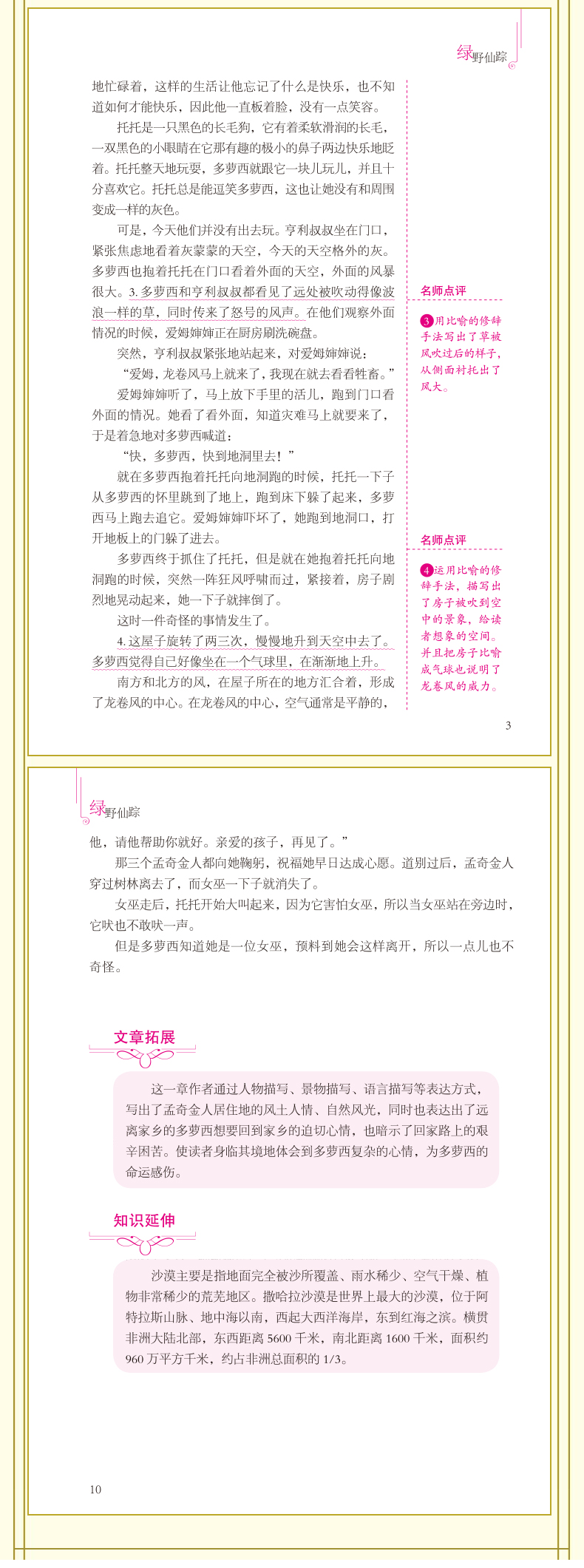 【老师推 荐】绿野仙踪 正版书免邮三年级必读课外书五六年级小学生课外阅读书籍 7-12周岁儿童文学读物世界经典名著 四年级