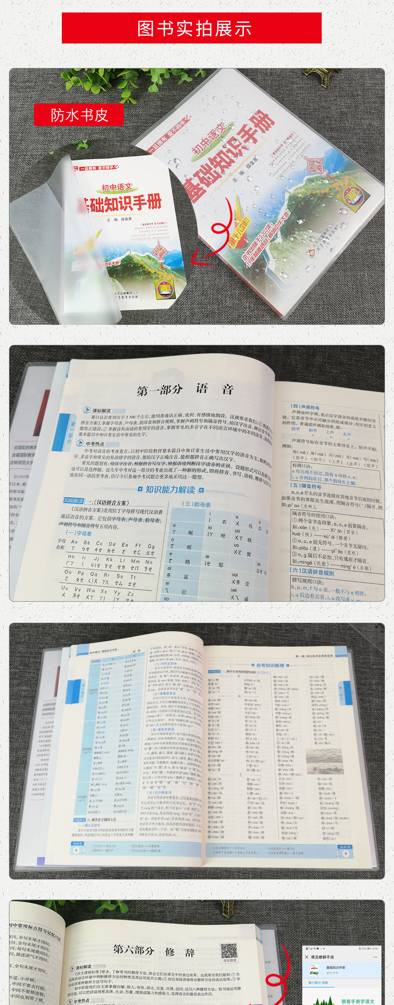 金星初中语文基础知识手册大全2020初一二三全套中学教辅七八九年级初中生辅导书中考复习资料薛金星古诗文文言文阅读理解专项训练