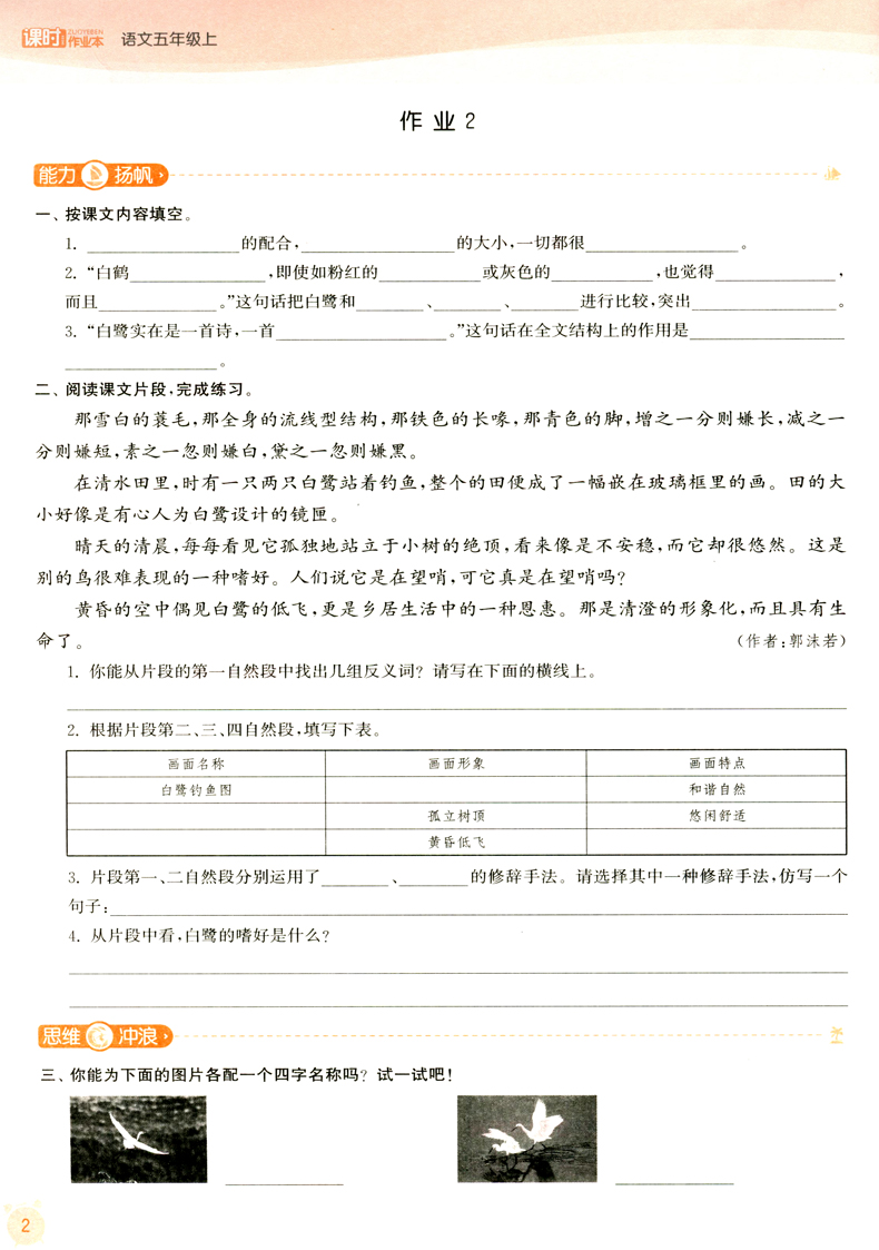 【现货】2020秋新版通城课时作业本 五年级语文上册部编人教版小学生同步练习册训练随堂天天练每日一练辅导书