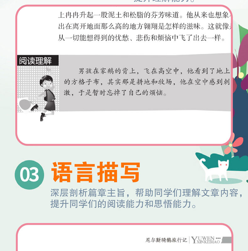 尼尔斯骑鹅旅行记 无障碍阅读 必读名著中小学生青少年推荐课外书学校推荐版本不注音儿童文学书籍