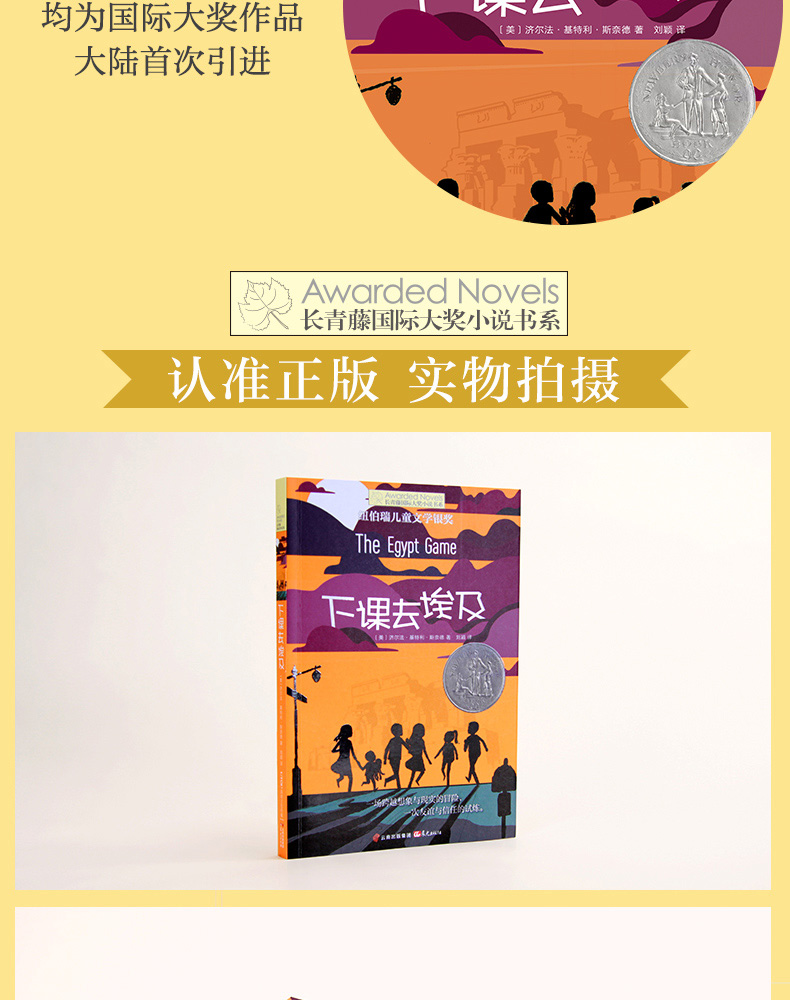 正版 长青藤国际大奖小说书系第八辑 下课去埃及 纽伯瑞儿童文学银奖 6-9-12岁儿童文学书籍三四五六年级老师推荐中小学生课外阅读