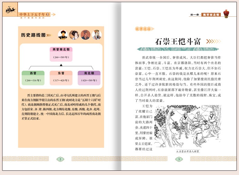 正版中华上下五千年全套6册青少年版8-10-12-15岁少儿图书三年级课外书必读中国历史故事书籍小学