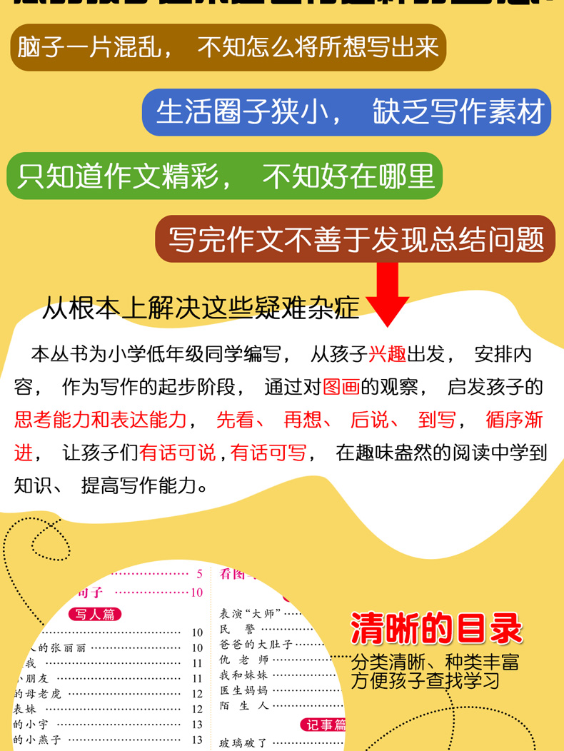 小学生看图说话写话训练一年级二年级全套6册作文起步入门训练小学二年级作文书大全 好词好句 日记黄冈作文书1-3年级儿童课外阅读