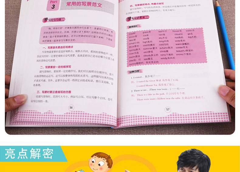 【全两册】小学生英语作文入门篇+示范篇 小学英语作文示范大全写作入门书籍英语分类作文小学生英语课外辅导书作文大全起步与提高