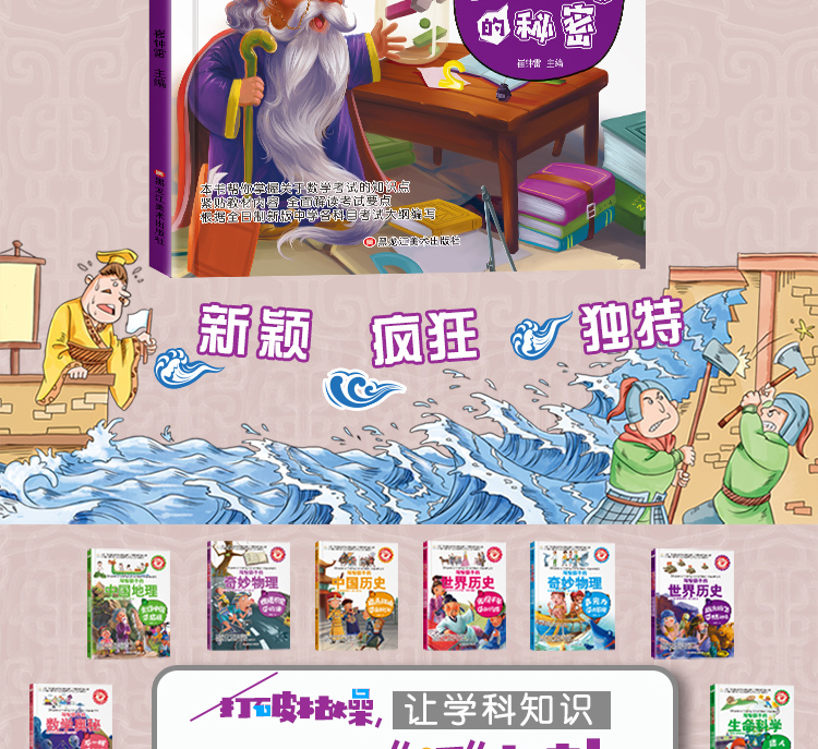 疯狂的数学课-加减乘除的秘密  写给孩子的数学奥秘  数学百科全书 初中青少年版科普图书 三四五六年级小学生课外阅读书籍32开