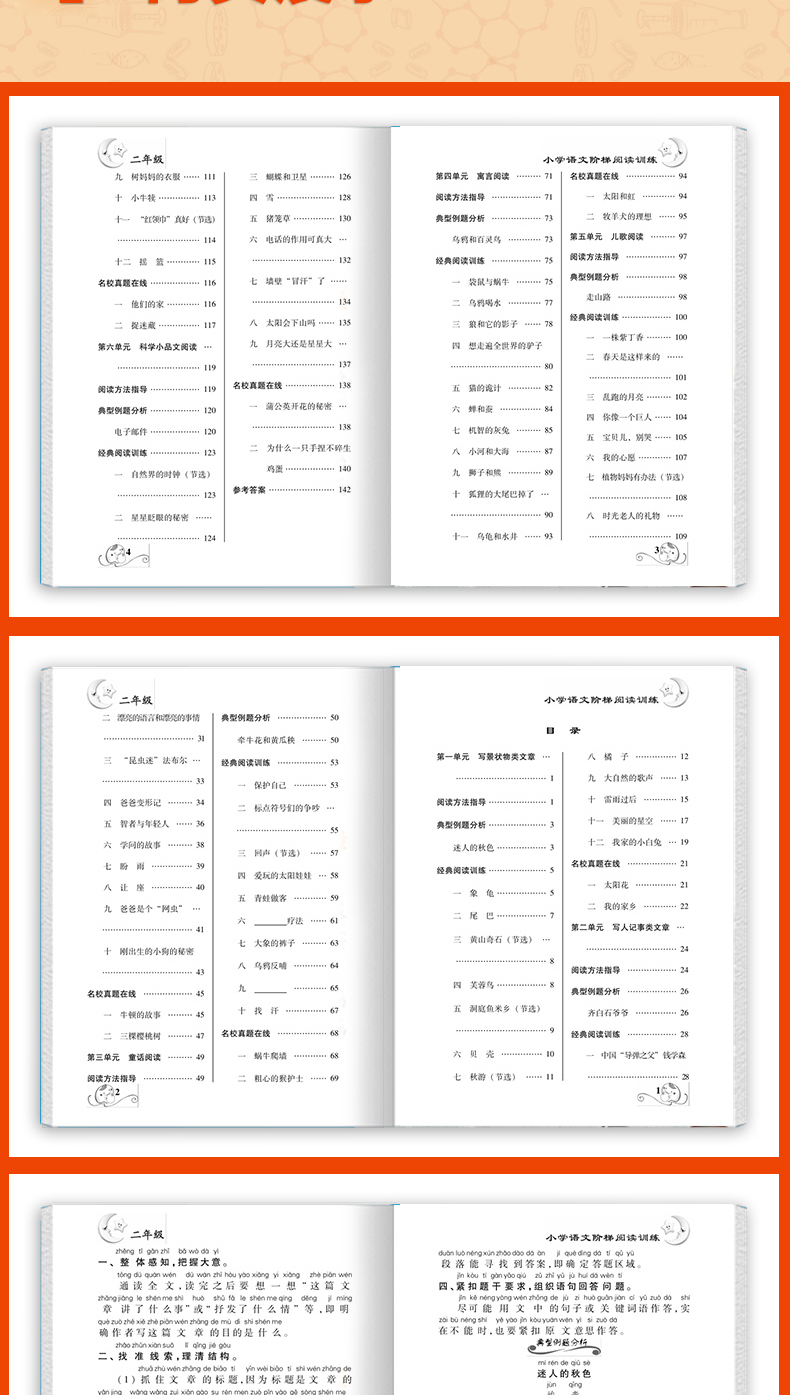 正版 2020版 小学语文阶梯阅读训练 二年级 小学2年级 阅读训练阅读技巧 阅读题解答技巧  小学生辅导书小学语文新课标辅导读物