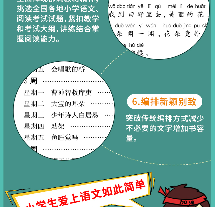 周计划小学一年级语文 阶梯阅读训练训练 小学1年级阅读阶梯训练教版语文新课标上册训练题 每日一练课外书部编版试卷专项训练书