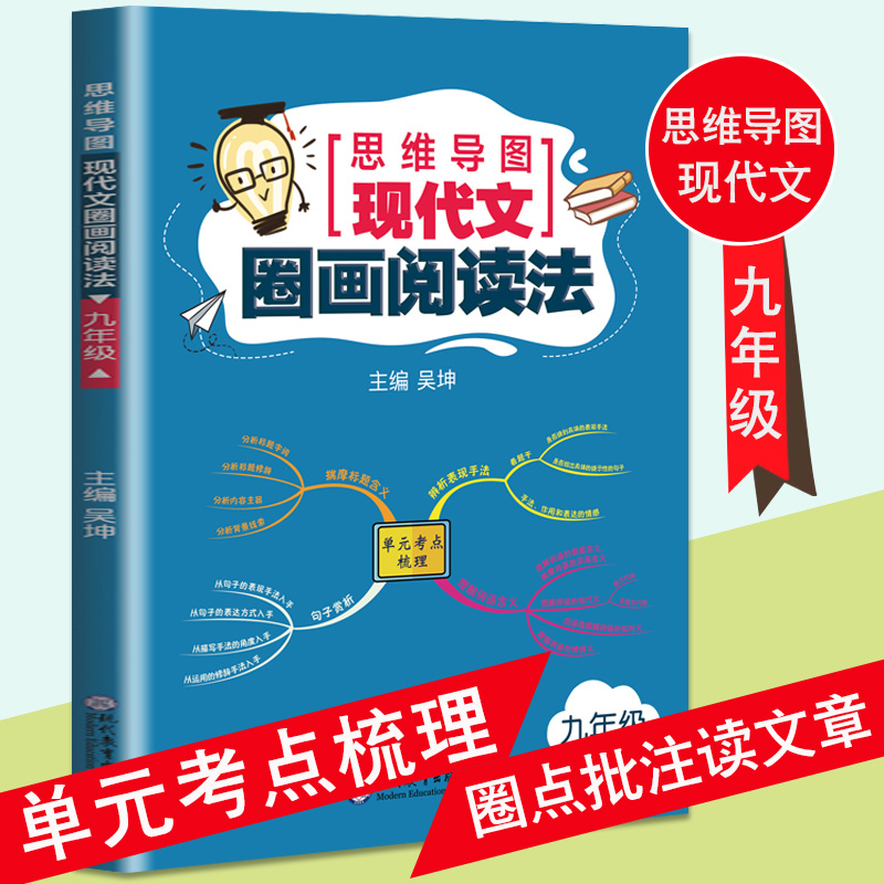 2020思維導圖現代文圈畫閱讀法九9年級初三中考通用語文閱讀理解拓展