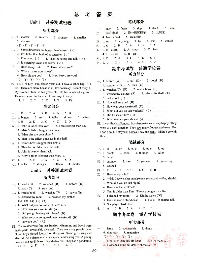 2020春 期末冲刺100分试卷 语文数学英语3本 小学六年级下册试卷人教版 小升初模拟 期末冲刺