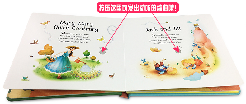 童谣伴奏奇妙触摸发声书 Musical Nursery Rhymes Usborne 尤斯伯恩 儿童英语启蒙绘本 含7首经典欧美童谣 英文版 英文原版