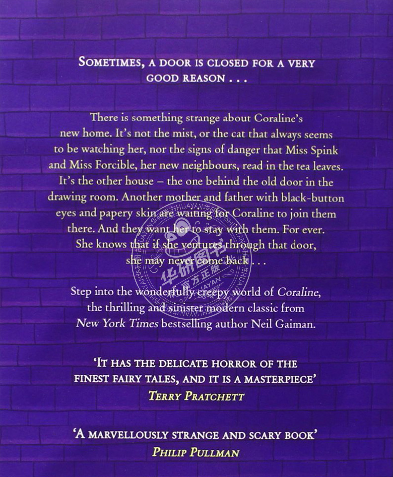 鬼妈妈 Coraline Neil Gaiman 英文原版小说 青少年读物  动画电影原著小说书