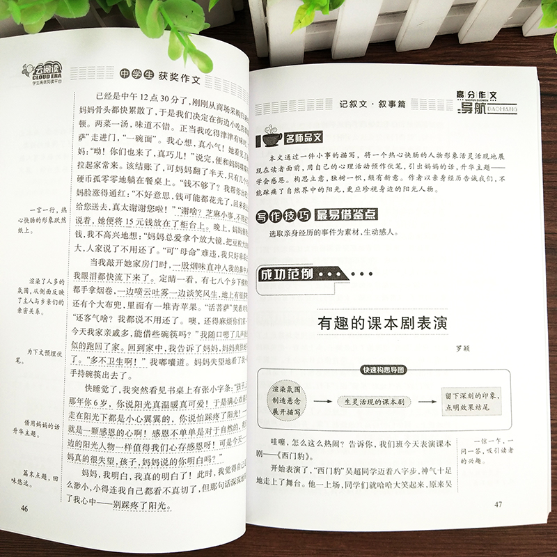 初中生中学生获奖作文大全初中作文辅导书籍2020人教版作文素材分类作文书作文精选中考满分作文初一