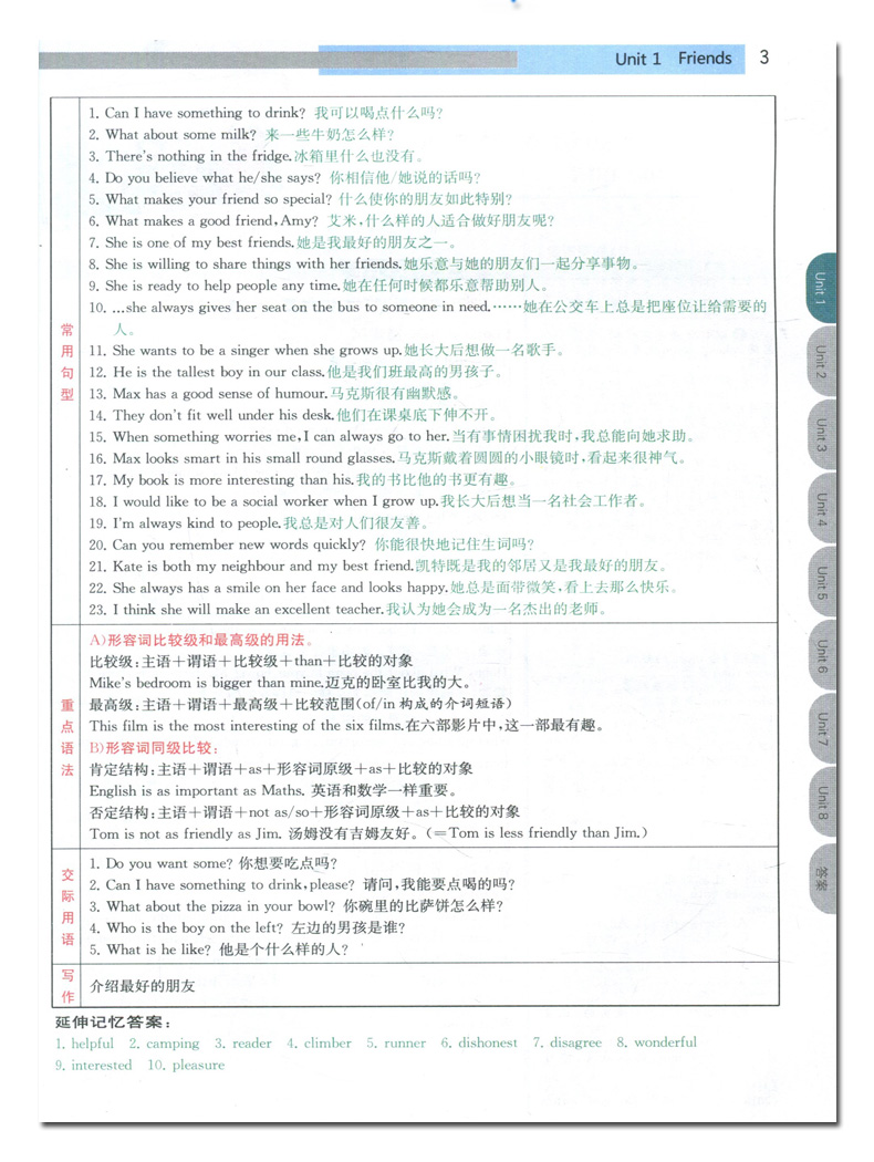 2021新版实验班提优课堂 八年级英语上册 译林版 高效学习辅导教材解析同步讲透教材8年级课时提优