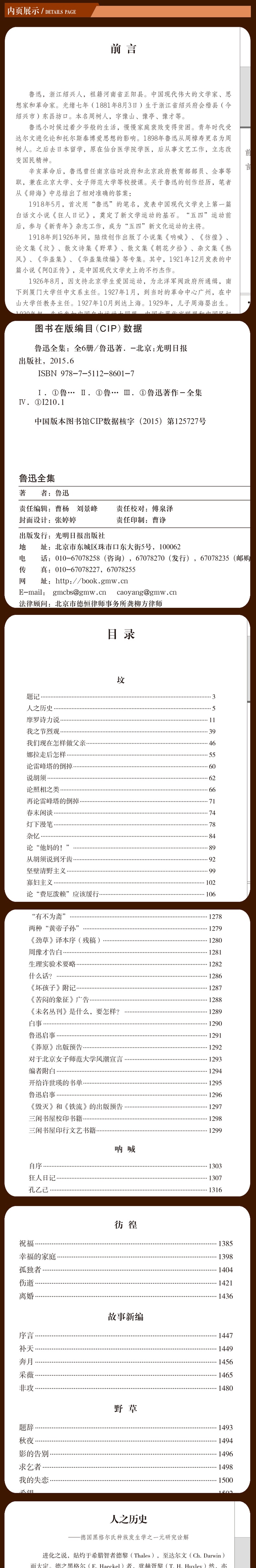 6册杂文小说散文集诗歌鲁迅散文集作品朝花夕拾呐喊阿q正传狂人日记