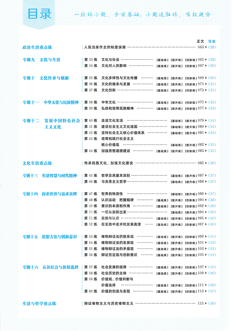 2021金考卷高考命题新动向小题狂练 政治