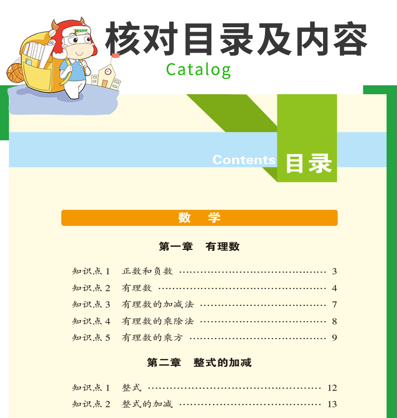 现货2021新版 PASS绿卡图书 图解速记初中数理化公式数学物理化学全彩版 4合1第7次修订初中