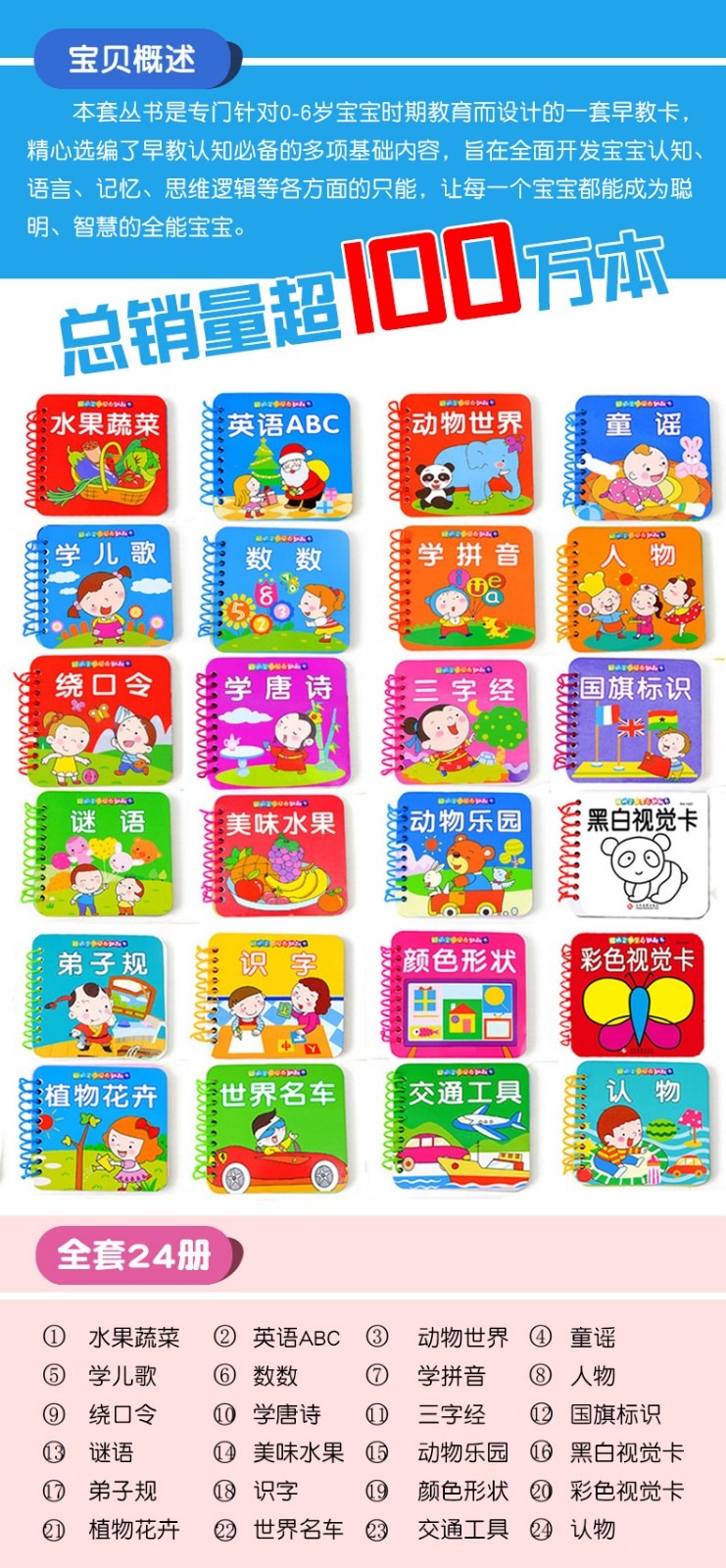 幼儿撕不烂启蒙早教书翻翻书两岁儿童绘本婴儿宝宝书籍 0-1-2-3岁看图识物动物认知卡片认字识字拼音