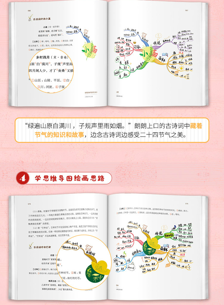思维导图说中国传统文化系列 全3册 小学生6-9-12岁3-6年级思维导图说二十四节气思维导图说传统