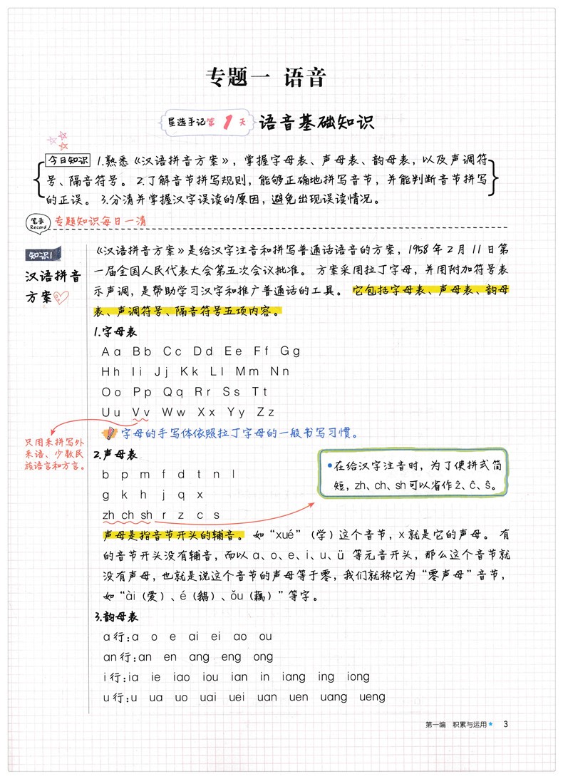 2020新版 星选手记初中语文 初一二三知识大全清单初中七八九年级中考总复习资料图解速记基础知识手册 初中语文总复习 星选手记