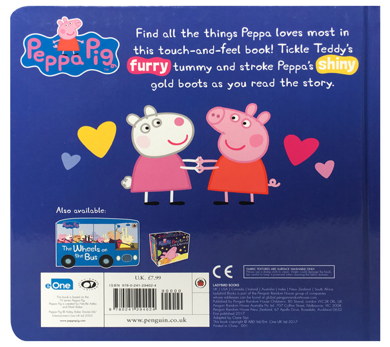 小猪佩琪喜欢什么 Peppa Loves 英文原版 粉红猪小妹佩奇 儿童英语绘本故事书 佩佩猪 ladybird 纸板触摸书
