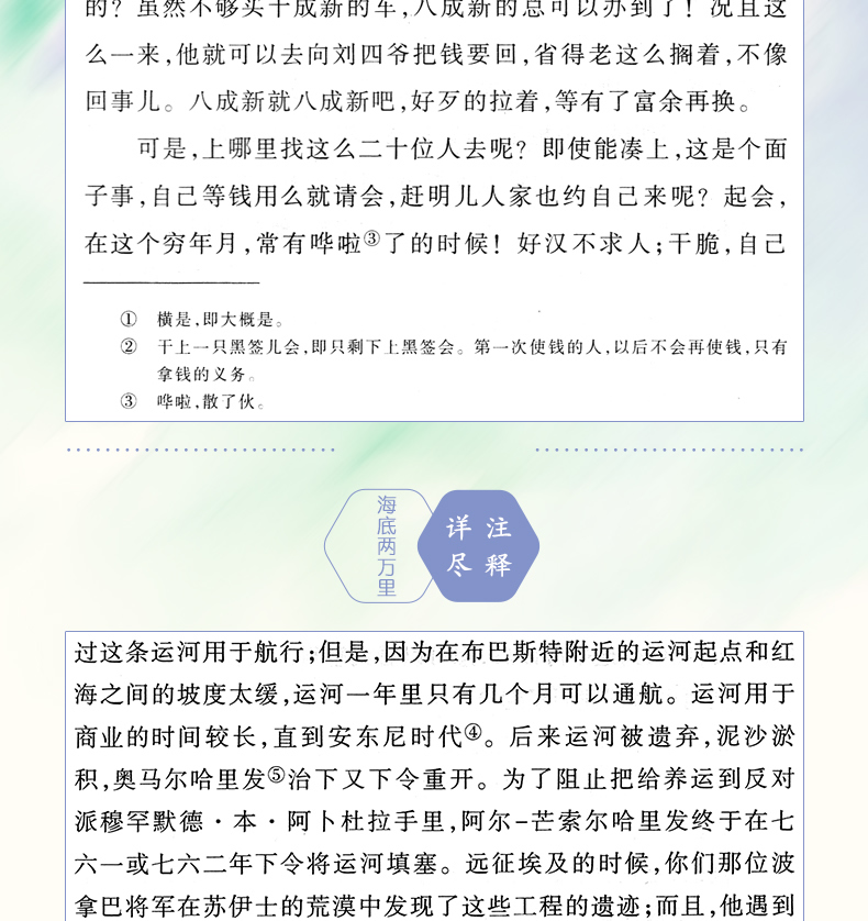 包邮赠考点】骆驼祥子 海底两万里 人民文学出版社 语文共2册