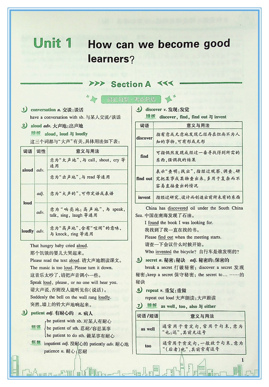 走向名校九年级英语全一册考点精讲精练学霸考点笔记七年级英语考点集训英语语法练习词汇句式