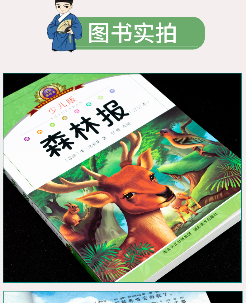 完整版合订本 森林报注音版春夏秋冬正版老师推荐三四年级课外书必读语文7-8-9-12周岁阅读