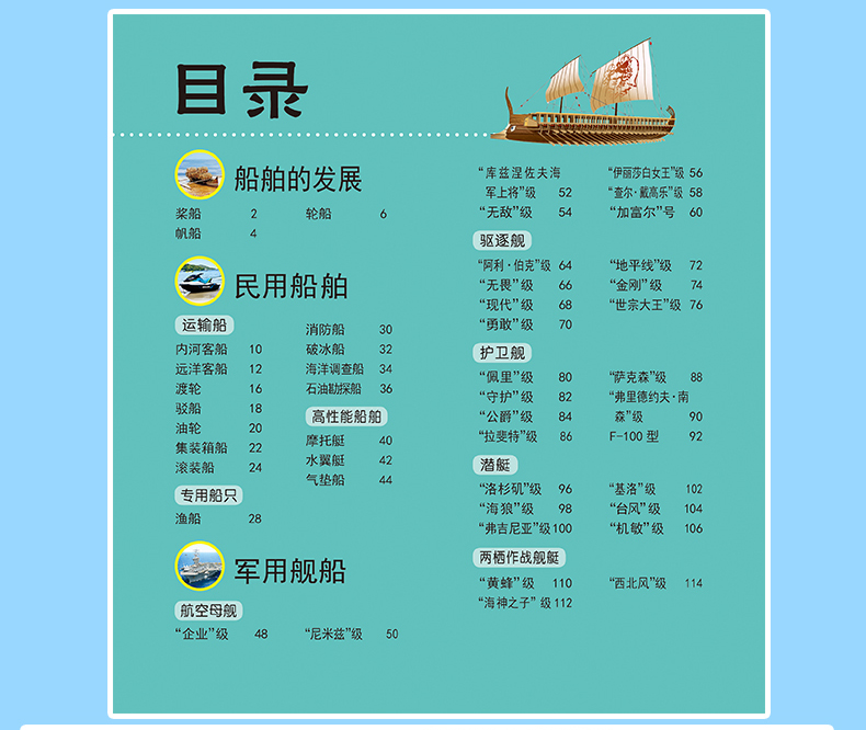 多彩童年我爱读系列 动物+植物+太空+舰船大百科 全4册 全彩注音版 儿童科普百科全书
