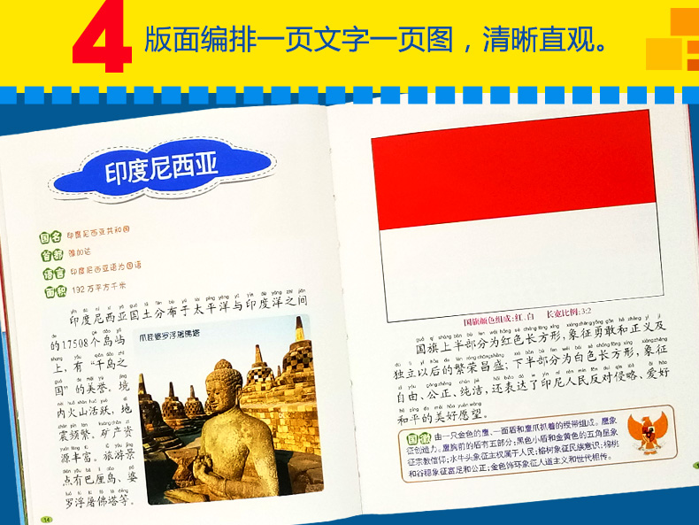 晨风童书 少儿科普馆 国旗小百科 注音版幼儿启蒙认知读物故事绘本科普百科全书3-6-8-10岁宝宝